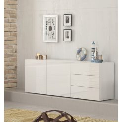 Offres ???? Buffet Moderne 2 Portes 3 Tiroirs L170cm FLORENCE ⭐