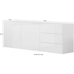 Offres 👍 Buffet Moderne 2 Portes 3 Tiroirs L170cm FLORENCE ⭐ -VIDAXL Shop unnamed file 2213