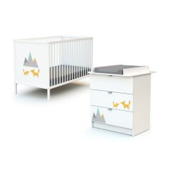 Budget ???? Commode à Langer 3 Tiroirs Renard Blanc ????