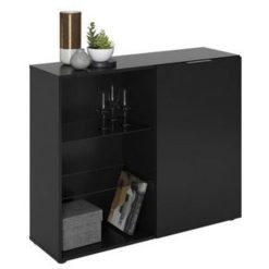 Offres ⌛ Commode De Rangement 1 Portes 3 Niches L99 Cm DARIK ⭐