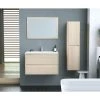 Vente flash 🔔 Ensemble Meuble De Salle De Bain Bloc 2 Tiroirs Avec Vasque Encastrée Et Miroir L80 Cm LAKE ✨ -VIDAXL Shop unnamed file 2279
