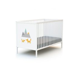 Meilleure vente ???? Lit Bébé 60x120 Cm RENARD Blanc ????
