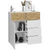 De gros ???? Commode De Rangement 1 Porte 5 Tiroirs L110 Cm BELEM ????