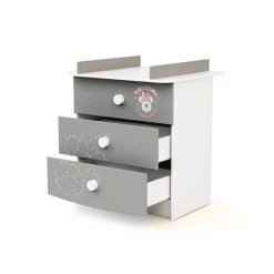 Sortie 🤩 AT4 Commode à Langer 3 Tiroirs MINNIE DISNEY Gris 🤩 -VIDAXL Shop unnamed file 2310