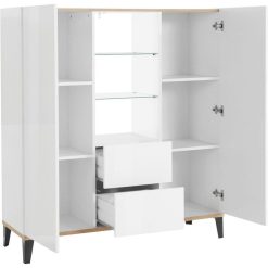 Les meilleures critiques de ❤️ Buffet Haut Moderne 2 Portes 2 Tiroirs L120cm BARI ???? -VIDAXL Shop unnamed file 2333