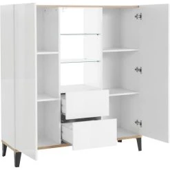 Les meilleures critiques de ❤️ Buffet Haut Moderne 2 Portes 2 Tiroirs L120cm BARI 😉 -VIDAXL Shop unnamed file 2333