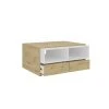 Promo 🔔 Table Basse Rectangulaire 2 Tiroirs 2 Niches L67,5 Cm MONA 🛒 -VIDAXL Shop unnamed file 2334