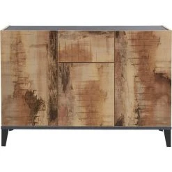 Remise ❤️ Buffet Moderne 3 Portes 1 Tiroir L120cm BARI 🎁