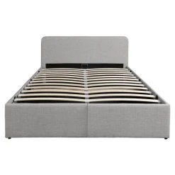 Acheter ✔️ Lit Coffre Avec Sommier Relevable Et Tête De Lit Arrondie En Tissu 160x200 Cm CARVOEIRO 🎉 -VIDAXL Shop unnamed file 2387