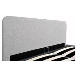 Acheter ✔️ Lit Coffre Avec Sommier Relevable Et Tête De Lit Arrondie En Tissu 160x200 Cm CARVOEIRO 🎉 -VIDAXL Shop unnamed file 2389