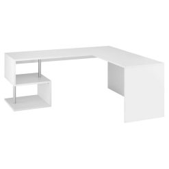 Meilleure vente ???? Bureau D'angle Droit Moderne Avec étagères 180 Cm SANTA ????