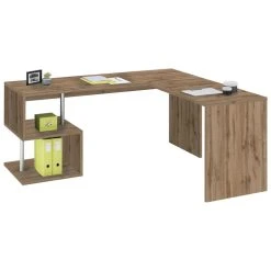 Meilleure vente 🛒 Bureau D'angle Droit Moderne Avec étagères 180 Cm SANTA 🔥 -VIDAXL Shop unnamed file 2407