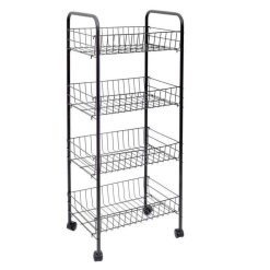 Bon marché ???? Paris Prix Desserte De Cuisine 4 Niveaux 86cm Gris ✔️