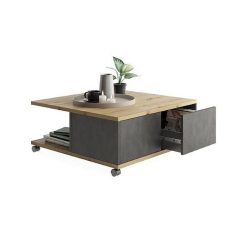 Acheter ⌛ Table Basse Carrée 2 Tiroirs L70cm WIN ????