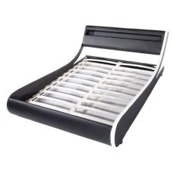 Promo ⭐ Lit Avec Sommier Et Tête De Lit LED En PU 140x190 Cm NEON 😀 -VIDAXL Shop unnamed file 2437