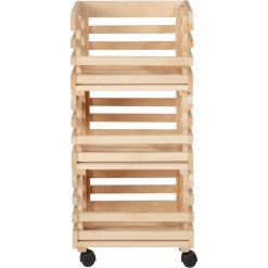 Nouveau ❤️ Lot De 3 Caisses De Rangement Empilables En Bois Massif L37cm MARAICHER ????