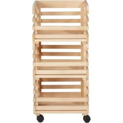 Nouveau ❤️ Lot De 3 Caisses De Rangement Empilables En Bois Massif L37cm MARAICHER 🛒
