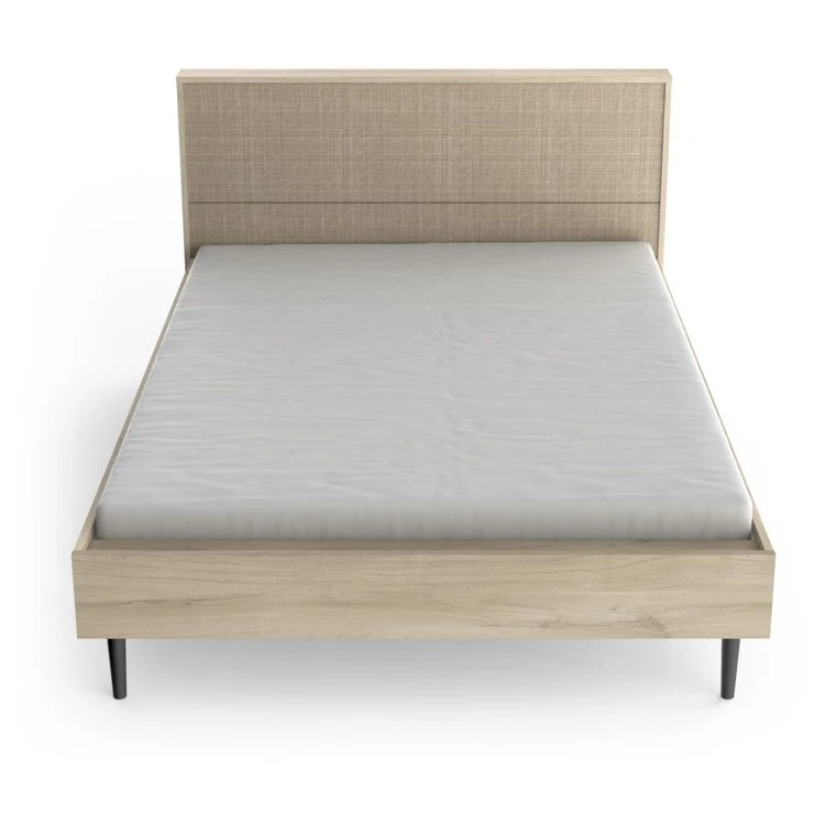 Offres 😉 Lit Double 160cm Avec Tête De Lit Décor Effet Cannage HANOÏ ✨ 4 Offres 😉 Lit Double 160cm Avec Tête De Lit Décor Effet Cannage HANOÏ ✨ – Image 2