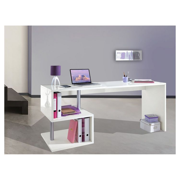 Bureau droit moderne avec étagère 180 cm SANTA Grosses soldes ???? Bureau Droit Moderne Avec étagère 180 Cm SANTA ???? -VIDAXL Shop unnamed file 2512