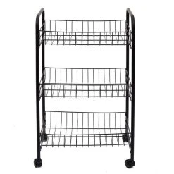 Meilleure affaire 👍 The Home Deco Factory Desserte à Roulettes 3 Niveaux Noire ⌛ -VIDAXL Shop unnamed file 252