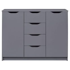 Bon marché ???? Commode Meuble De Rangement 2 Portes 4 Tiroirs FALONE ????