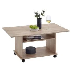 Vente flash ✨ Table Basse Rectangulaire Avec Rangement L100cm ZAO 😍