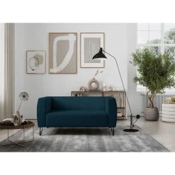 Top 10 😉 Canapé Fixe 2 Places Pieds épingles Tissu JULIO 👍