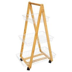 Remise ???? Desserte De Cuisine 3 Niveaux Modern 88cm Blanc ????