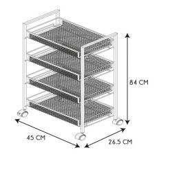 Tout neuf ✔️ Paris Prix Desserte 4 Niveaux En Métal Roulettes 84cm Noir ???? -VIDAXL Shop unnamed file 263