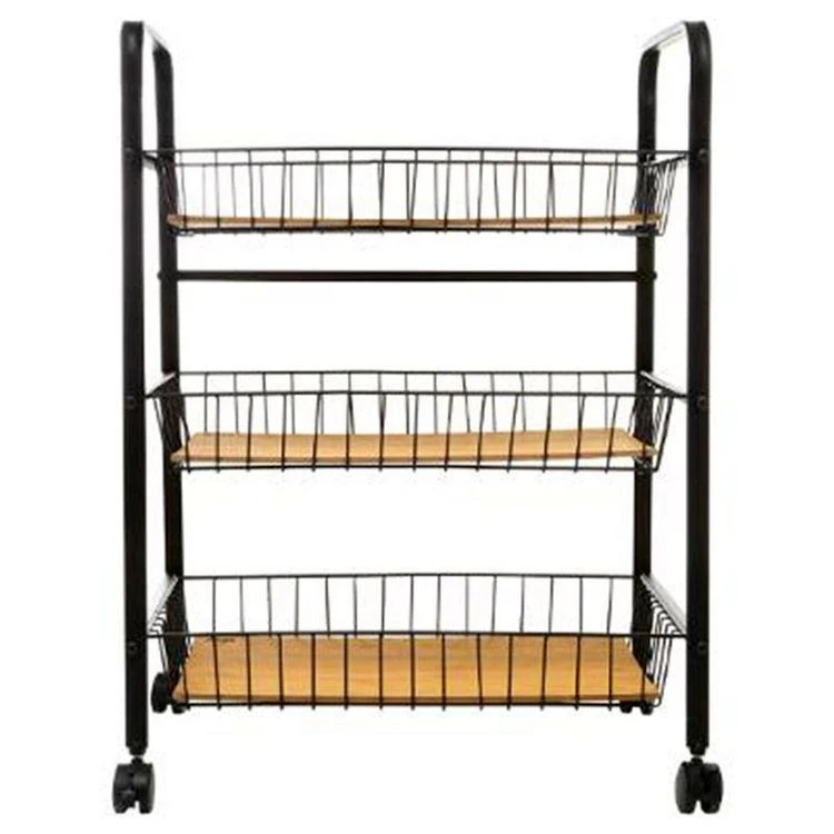 Promo ❤️ Desserte De Cuisine 3 Niveaux Nera 70cm Noir 😉 4 Promo ❤️ Desserte De Cuisine 3 Niveaux Nera 70cm Noir 😉 – Image 2