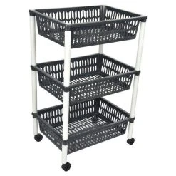 Offres 🌟 Paris Prix Desserte De Cuisine 3 Niveaux 66cm Anthracite 🔥