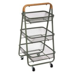 Coupon ???? Desserte 3 Niveaux Design Trio 87cm Kaki ❤️