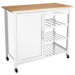 Remise 😍 Desserte De Cuisine Claude 100cm Blanc ✨