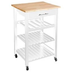 Budget 🎁 Desserte De Cuisine Claude 58cm Blanc 🛒