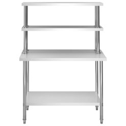 De gros ✔️ VIDAXL Table De Travail De Cuisine Avec Etagere 120x60x150 Cm Inox ???? -VIDAXL Shop unnamed file 35