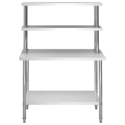 De gros ✔️ VIDAXL Table De Travail De Cuisine Avec Etagere 120x60x150 Cm Inox 💯 -VIDAXL Shop unnamed file 35