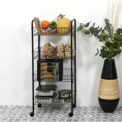 Budget 🎉 Paris Prix Desserte De Cuisine 4 Niveaux 86cm Noir 😍 -VIDAXL Shop unnamed file 352