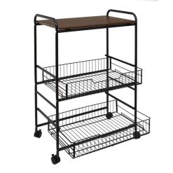 Nouveau ???? Paris Prix Desserte 2 Étagères & 2 Tiroirs Métal 86cm Noir ???? -VIDAXL Shop unnamed file 358