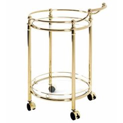 Promo ???? Paris Prix Desserte De Cuisine Design Laitonné 79cm Or ????