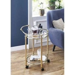 Promo 🔔 Paris Prix Desserte De Cuisine Design Laitonné 79cm Or 😉 -VIDAXL Shop unnamed file 375