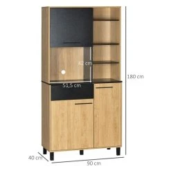 Bon marché 🤩 HOMCOM Buffet Haut Multi-rangement 3 Portes Tiroir 5 Niches Bicolore Aspect Bois Clair Noir ✨ 7 Bon marché 🤩 HOMCOM Buffet Haut Multi-rangement 3 Portes Tiroir 5 Niches Bicolore Aspect Bois Clair Noir ✨ -VIDAXL Shop unnamed file 391