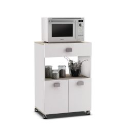 Grosses soldes ???? Desserte Micro Ondes 2 Portes 1 Tiroir à Roulettes L42 X P59,6 X H88,3 Cm THYM ❤️ -VIDAXL Shop unnamed file 409