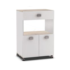 Grosses soldes ???? Desserte Micro Ondes 2 Portes 1 Tiroir à Roulettes L42 X P59,6 X H88,3 Cm THYM ❤️ -VIDAXL Shop unnamed file 410