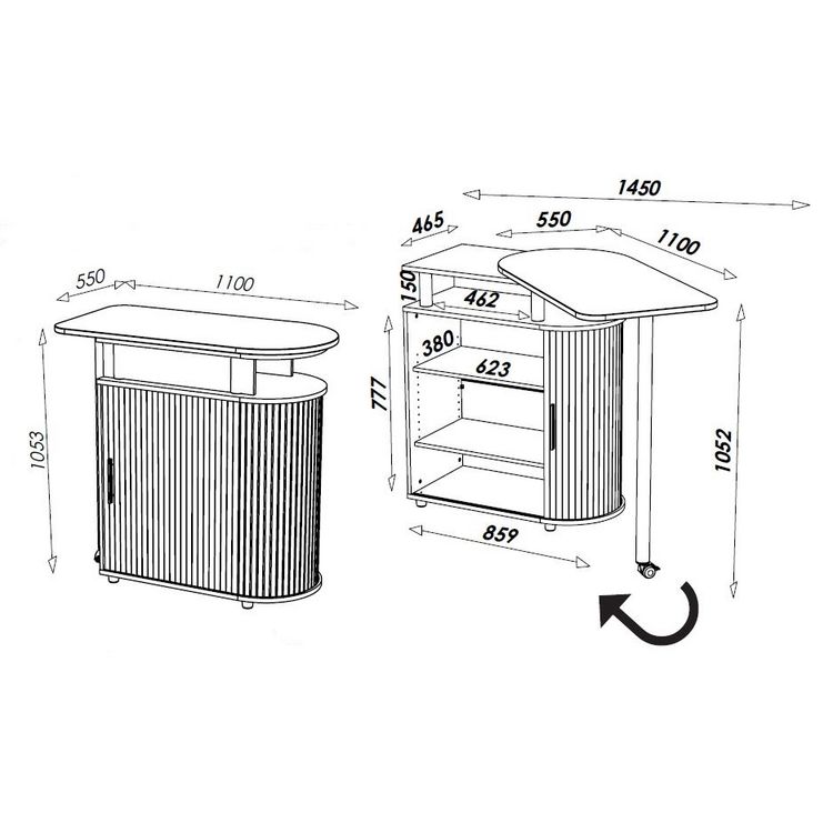 Desserte de cuisine avec plateau de table pivotant - TOP COOK Sortie ???? Desserte De Cuisine Avec Plateau De Table Pivotant - TOP COOK ✨ -VIDAXL Shop unnamed file 413