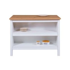 Acheter 🔔 Ilot Central De Cuisine 2 Niches De Rangement L124xP75xH91,5 Cm LINA ❤️ -VIDAXL Shop unnamed file 418