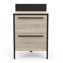 Vente flash ⌛ Meuble De Cuisine Bas Casserolier 2 Tiroirs Style Industriel L64cm BRICKHOUSE 🔔