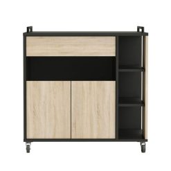 Grosses soldes ???? Desserte Micro Ondes 2 Portes 1 Tiroir à Roulettes L39,6 X P78,4 X H79 Cm TERRA ???? -VIDAXL Shop unnamed file 424