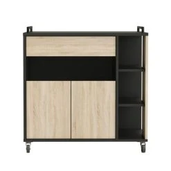 Grosses soldes 🧨 Desserte Micro Ondes 2 Portes 1 Tiroir à Roulettes L39,6 X P78,4 X H79 Cm TERRA 🎁 -VIDAXL Shop unnamed file 424