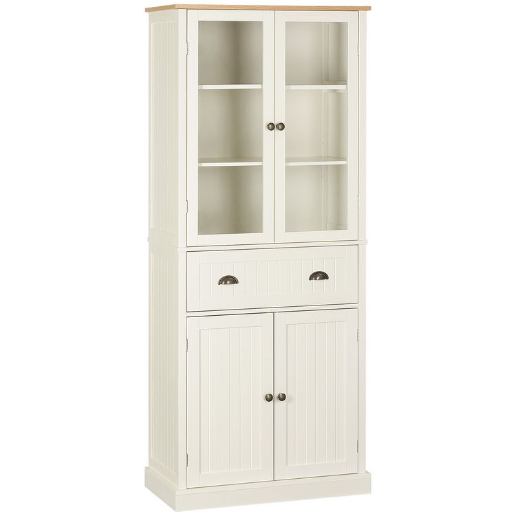 HOMCOM Armoire de cuisine buffet haut 4 portes grand tiroir coulissant dim. 76L x 40l x 182H cm panneaux crème verre Remise ???? HOMCOM Armoire De Cuisine Buffet Haut 4 Portes Grand Tiroir Coulissant Dim. 76L X 40l X 182H Cm Panneaux Crème Verre ???? -VIDAXL Shop unnamed file 426