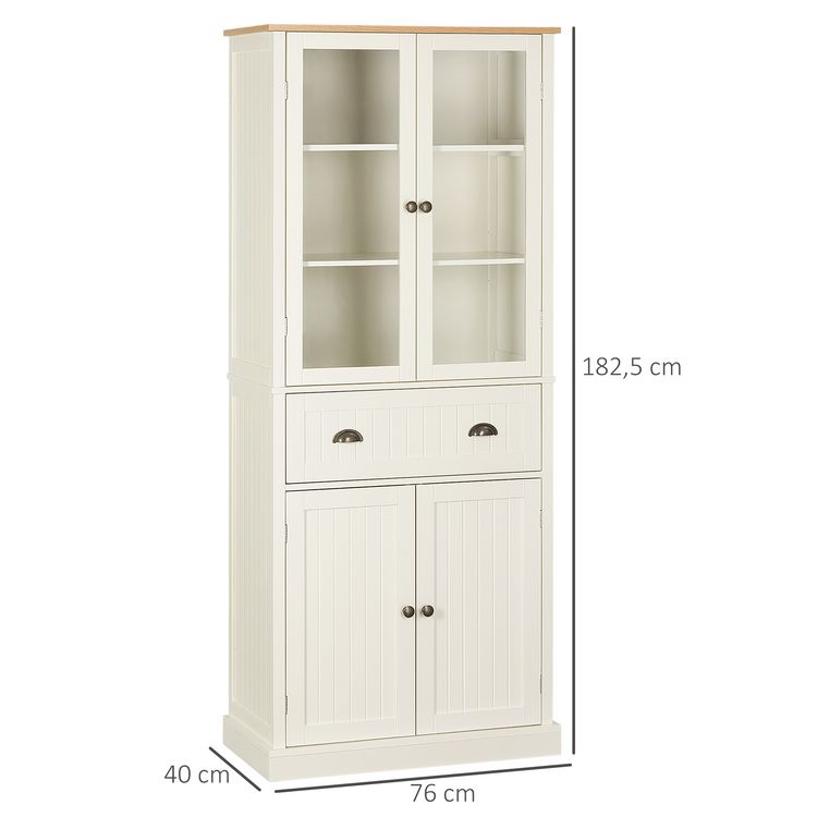 HOMCOM Armoire de cuisine buffet haut 4 portes grand tiroir coulissant dim. 76L x 40l x 182H cm panneaux crème verre Remise ???? HOMCOM Armoire De Cuisine Buffet Haut 4 Portes Grand Tiroir Coulissant Dim. 76L X 40l X 182H Cm Panneaux Crème Verre ???? -VIDAXL Shop unnamed file 428